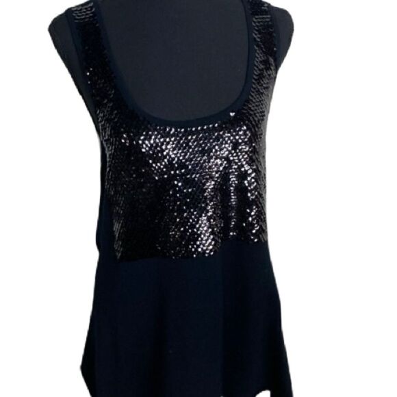 #155 YOANA BARASCHI Sequin Knit Tank Top - Picture 3 of 13